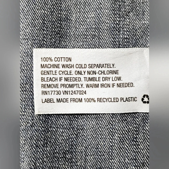 Nili Lotan x Target Womens Blue Denim Collared Jean Button-up Shirt Size XL - Picture 7 of 7